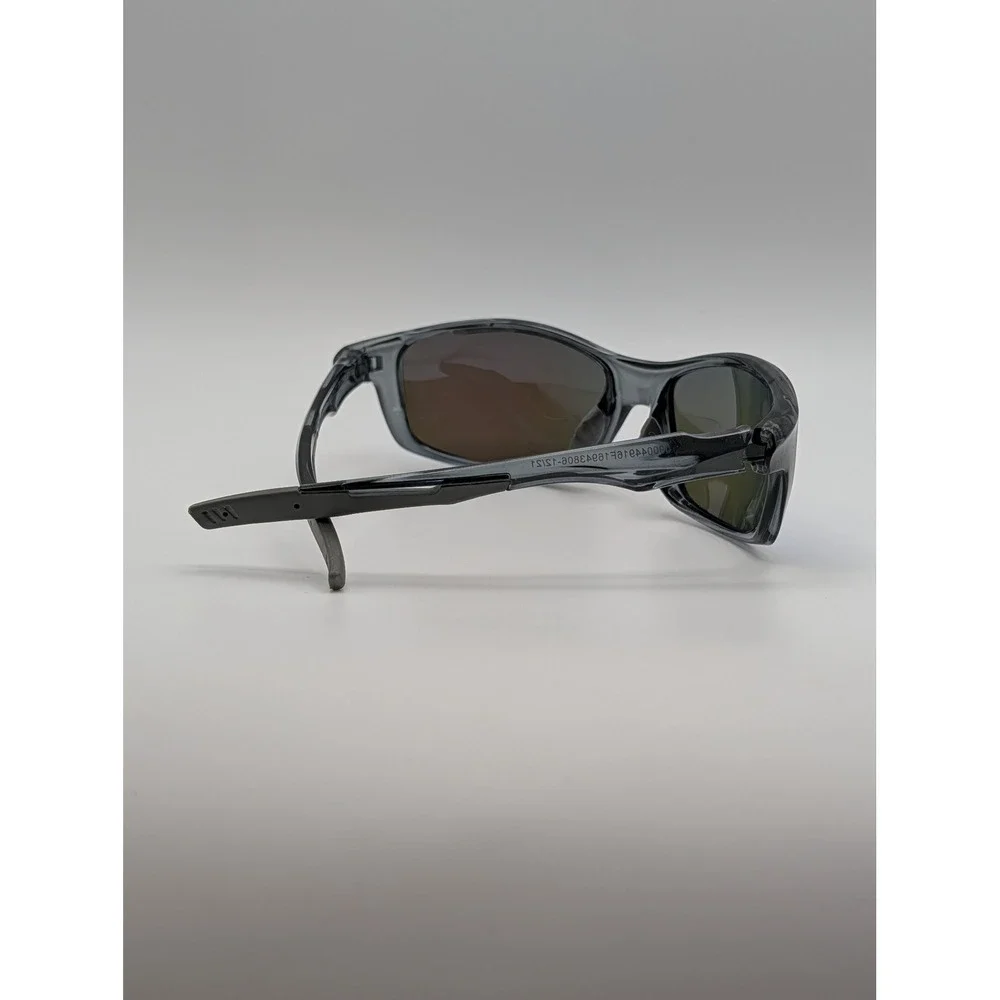 Foster Grant AIM M21 Polarized Sunglasses Grey Blue Mirror Sport Wrap Men Women